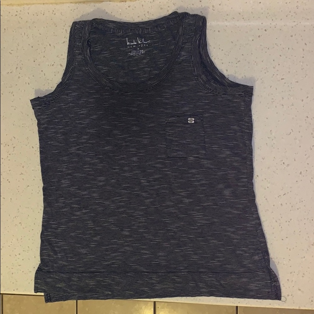 Nicole Miller - Medium Dark Blue Striped Shirt